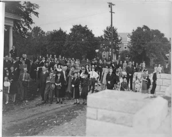 The ground breaking of St. Roberts Church, 1940; Photo courtesy of Ed Larkin