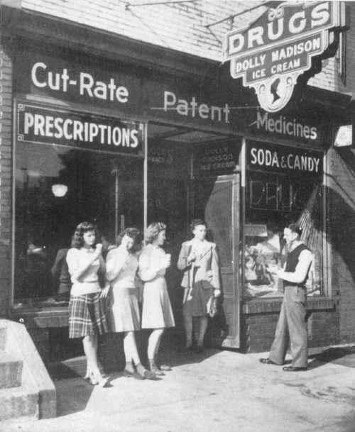 Bullock's Pharmacy, Photo from CHS 1945 Annual, Courtesy of Margaret Minner Turner, Brookhaven, PA