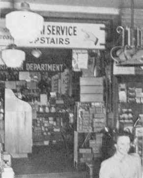 Bullock's Pharmacy interior downstairs, CHS Annual 1942