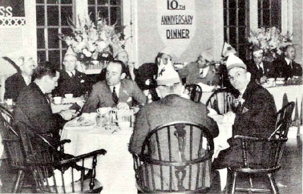 (left to right) Ernest Manders, James Ashburner, Wilmer Jump and Charles Higgins (back to camera); Photo from The Delaware County Advocate, October 1940