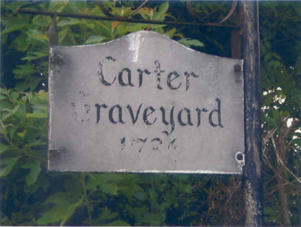 Carter Cemetery; Photo courtesy of Ben Jones