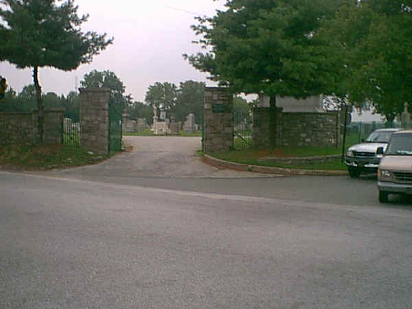 Immaculate Heart of Mary Cemetery entrance; Photo courtesy of "Joker" Jack Chambers, Aston, PA