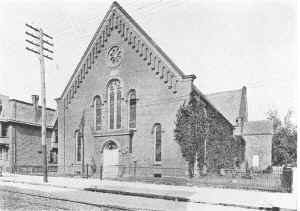 "Old" Trinity Methodist Church, 3rd & Parker St; Photo from Eightieth Anniversary book courtesy of Betty-Jane Bennett Smith