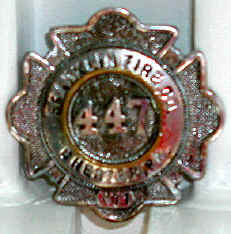 Franklin Fire Badge; Courtesy of Anthony R. Guzzo