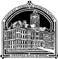 Chester High School Commemorative Ornament; 24kt Gold Finish