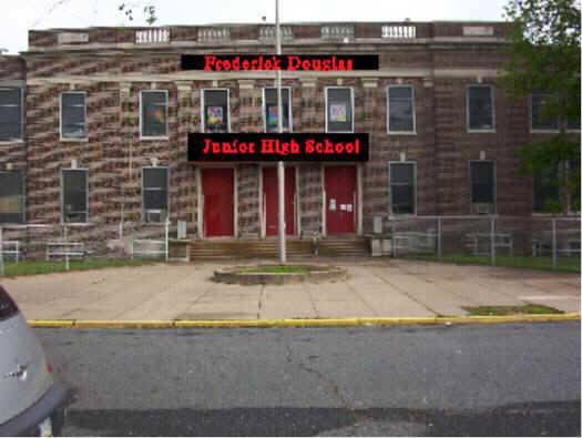 Frederick Douglas Jr. High School; May 2004 photo courtesy of Marie Constantini Larner