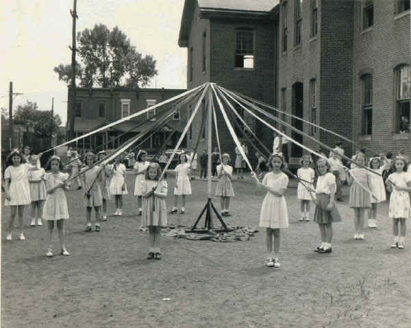 Morton School, May Day 1946; Photo courtesy of Jane (McGrath) Ayars