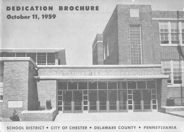 General Casimir Pulaski Jr. High School; Cover of the dedication program book courtesy of Bob Vaughan