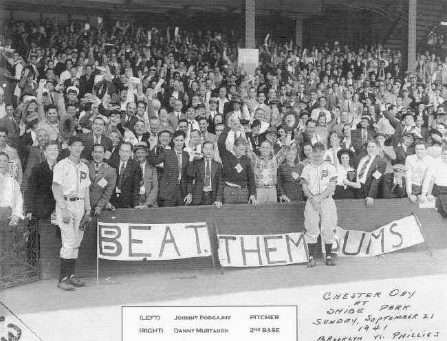 Chester Day at Shibe Park, September 21, 1941; Photo courtesy of John & Laura Jean Podgajny