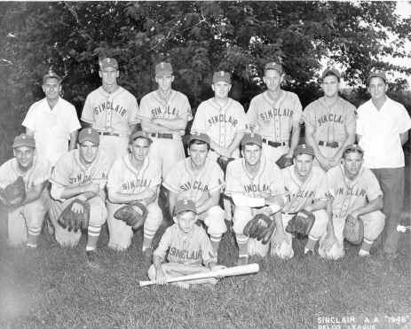 Sinclair Delco League Baseball Team, 1948; Photo courtesy of Jack Ralston