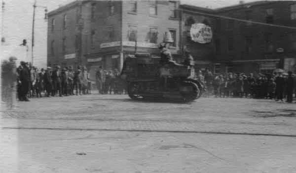 Tractor Market St. 1919; Photo courtesy of Tom Bulger
