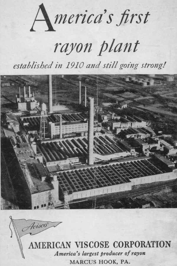 American Viscose ad from the 1949 Chester Times Year Book
